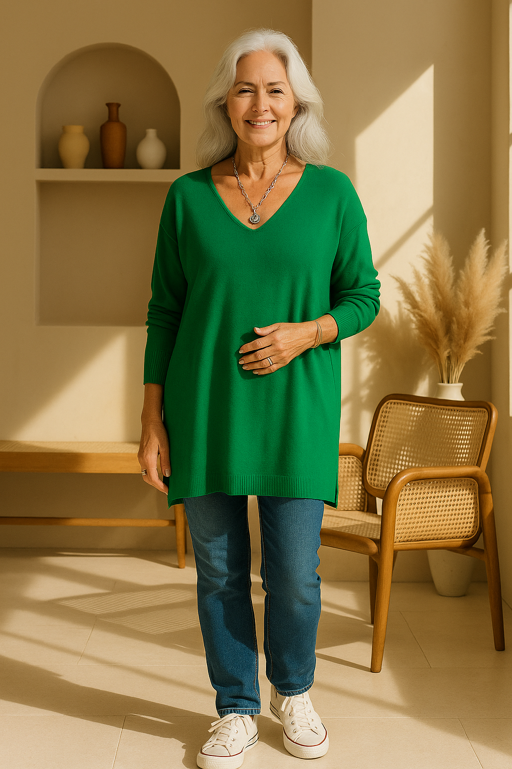 Leona™ | Relaxed V-Neck Tunic