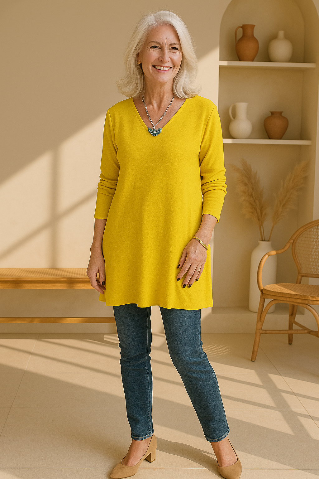 Leona™ | Relaxed V-Neck Tunic