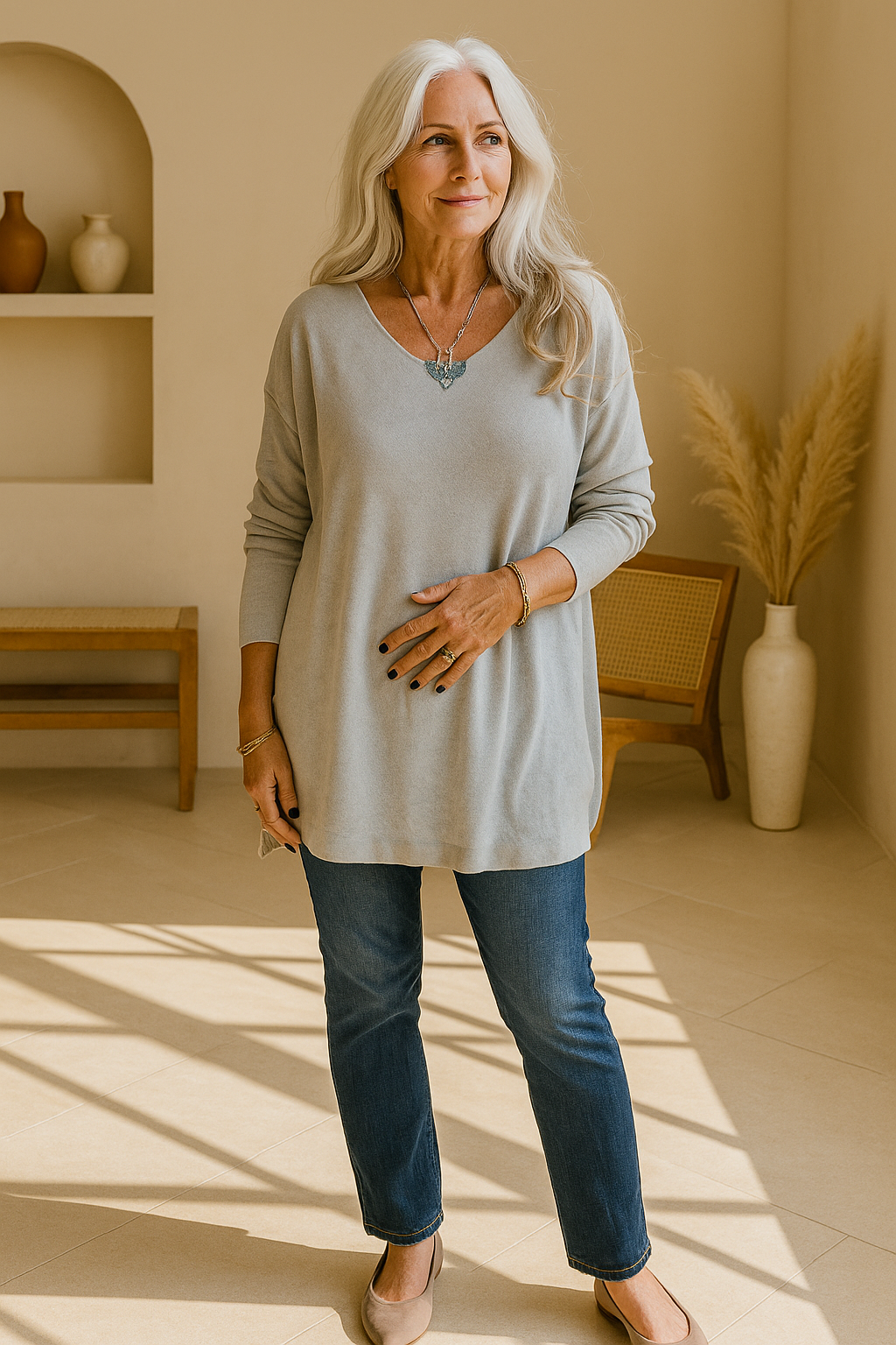 Leona™ | Relaxed V-Neck Tunic