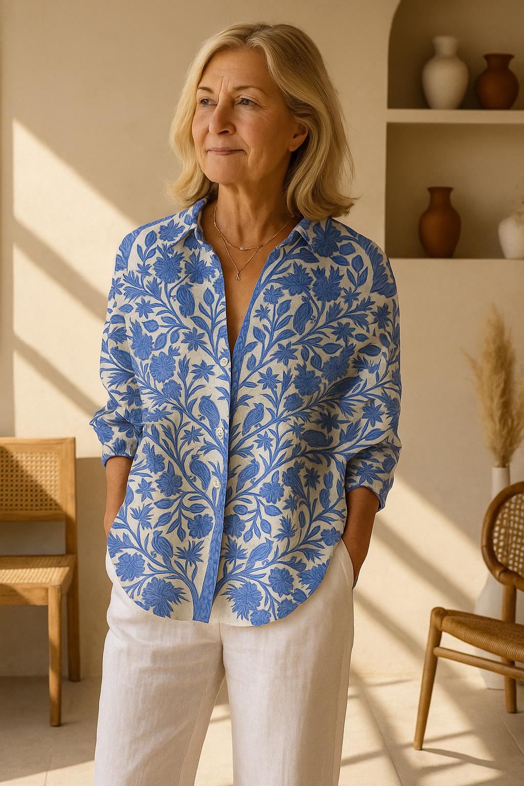 Frederikke | Blue Garden Blouse
