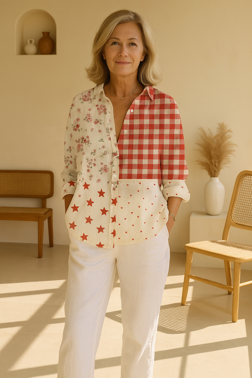 Elise | Country Patchwork Blouse