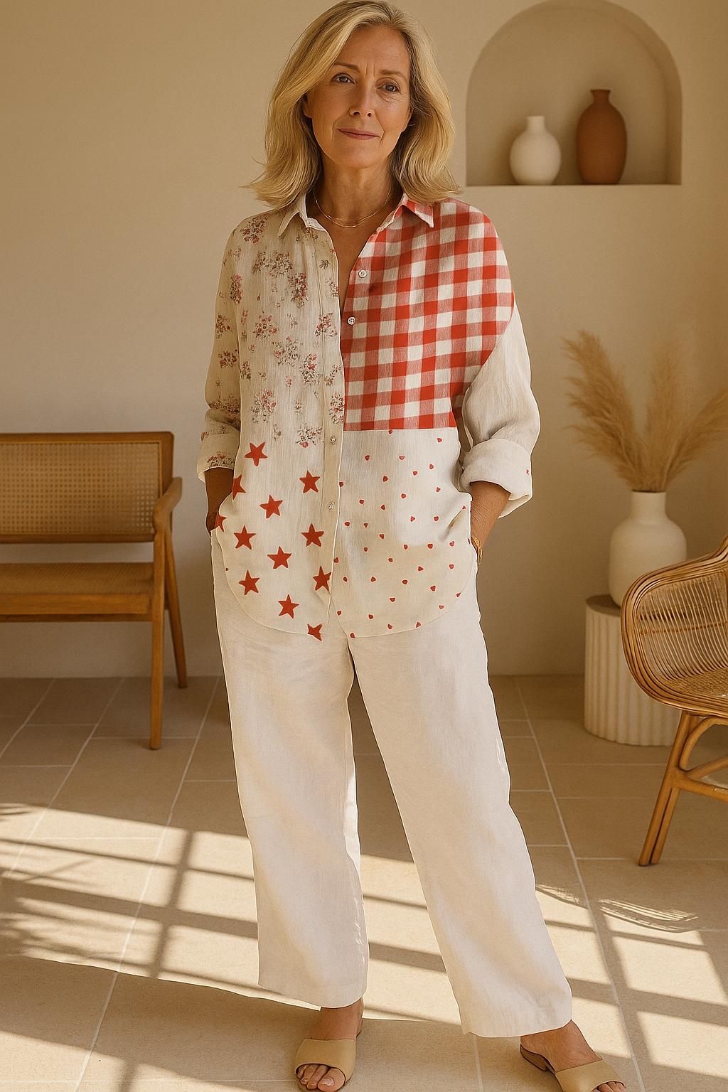 Elise | Country Patchwork Blouse