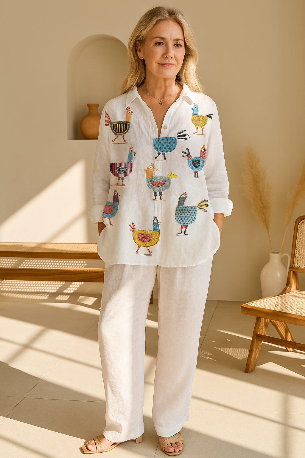 Ingrid | Playful Hen Blouse