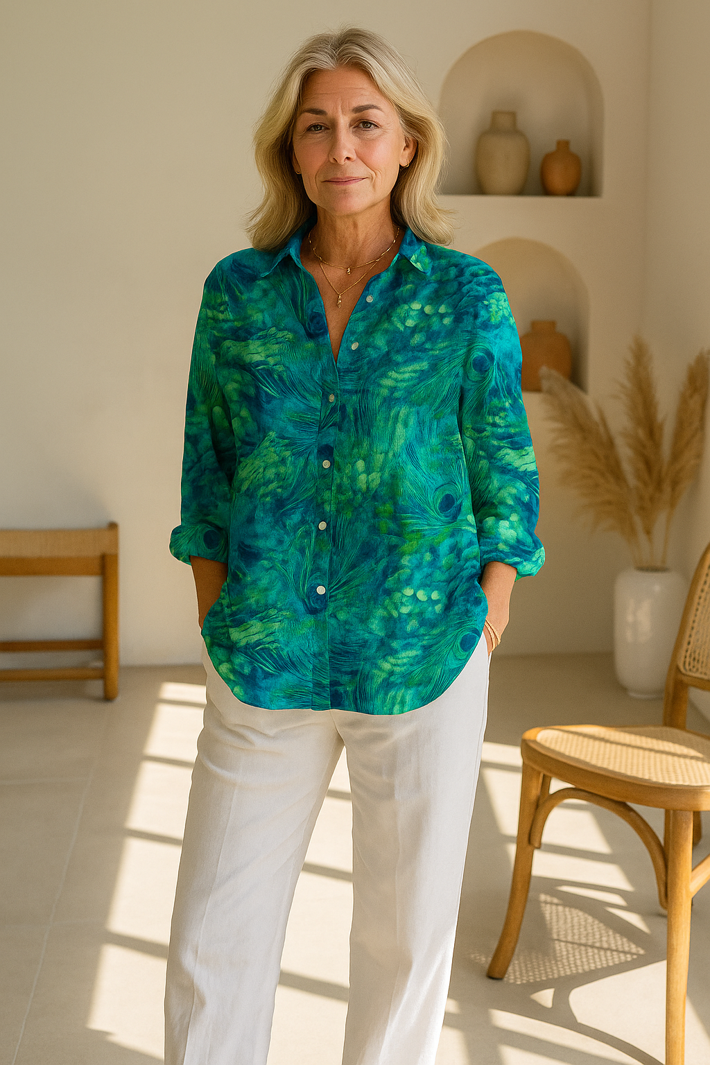 Florina | Peacock Grace Blouse
