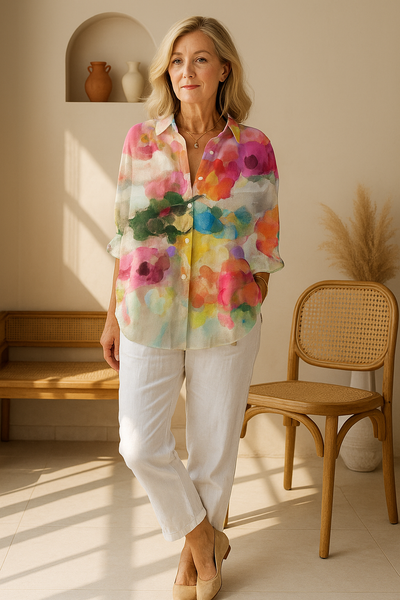 Elara | Watercolor Dreams Blouse