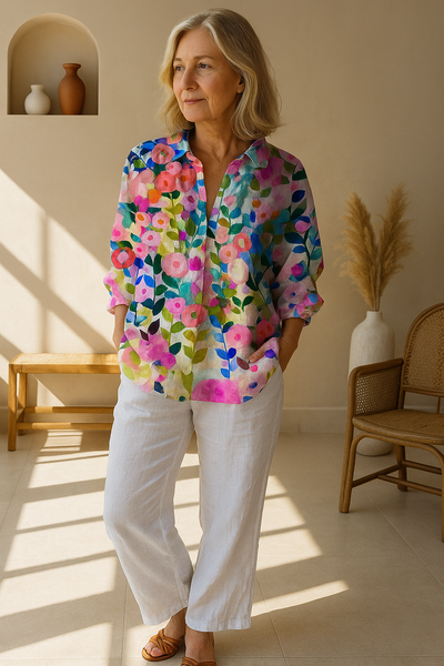 Frida | Bloom Canvas Blouse