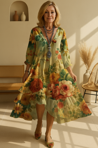 Luna | Vintage Floral Dress