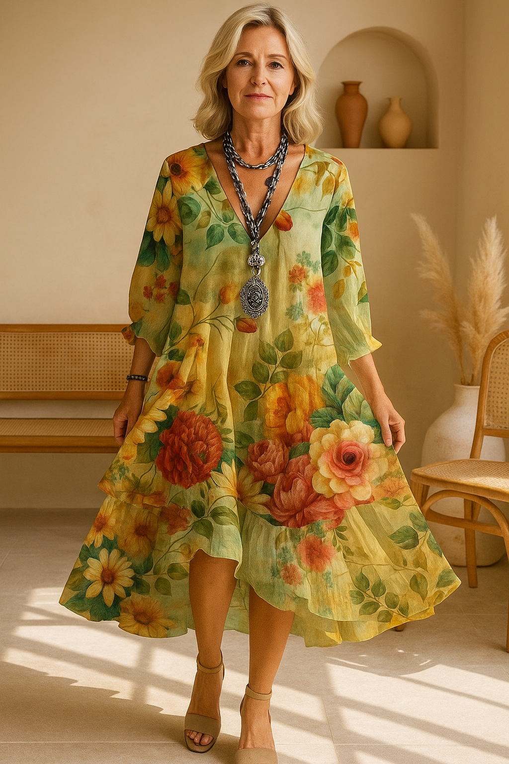 Luna | Vintage Floral Dress