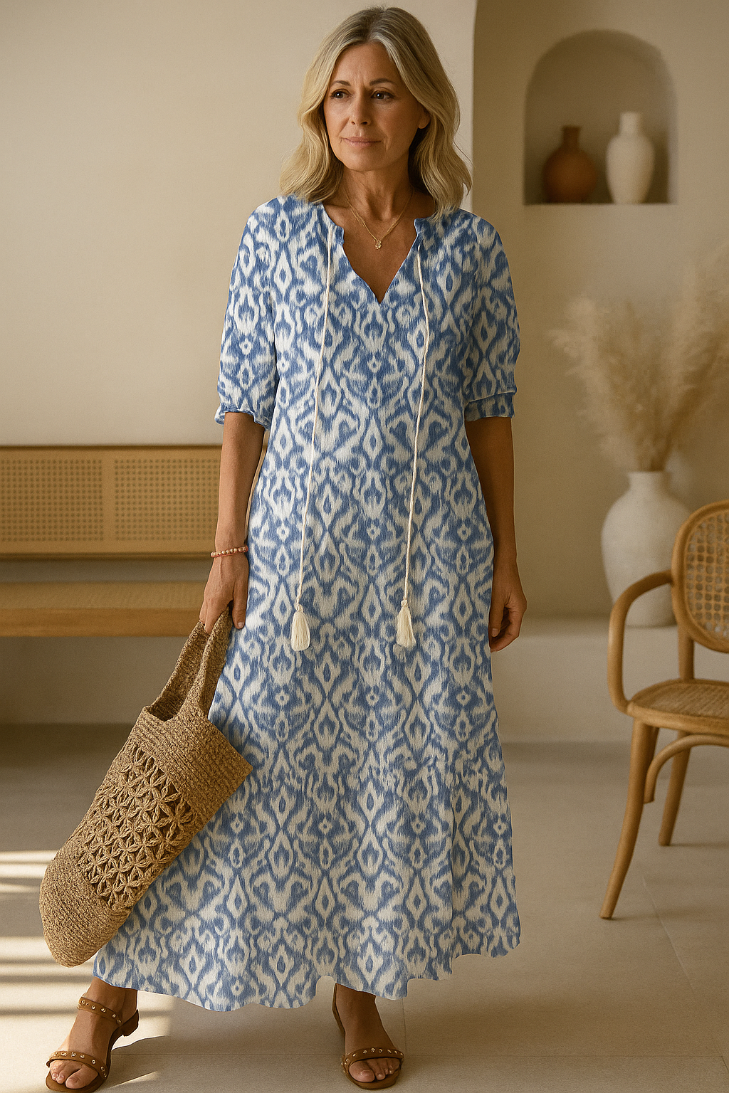 Zara | Chic Boho Midi Dress