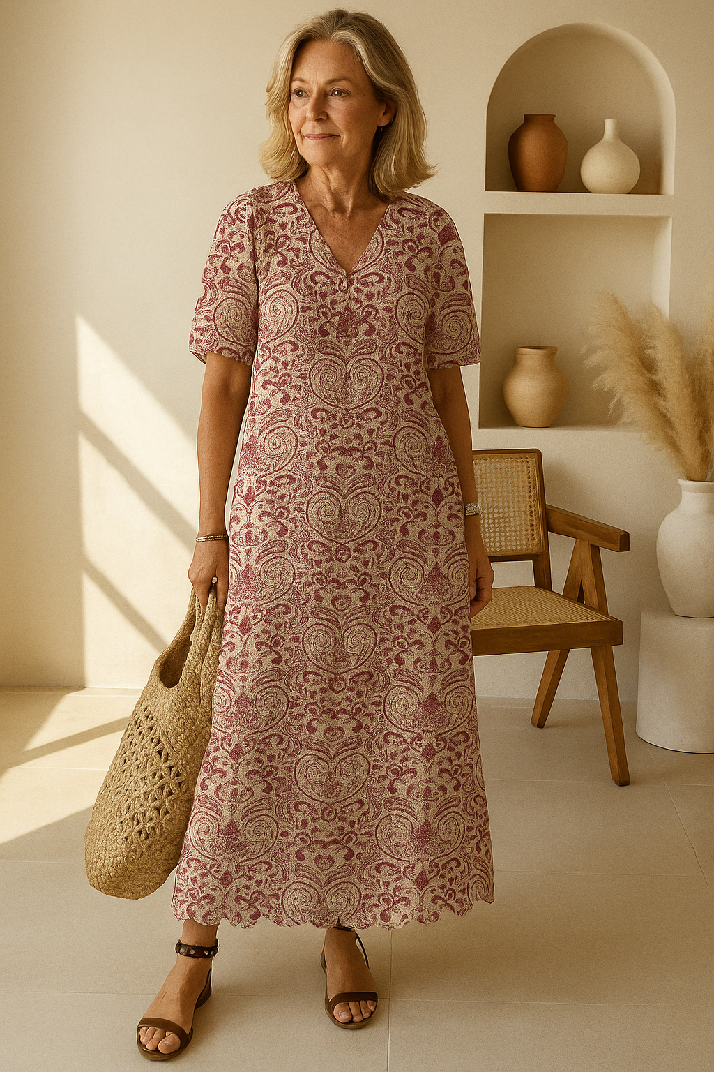 Zara | Chic Boho Midi Dress