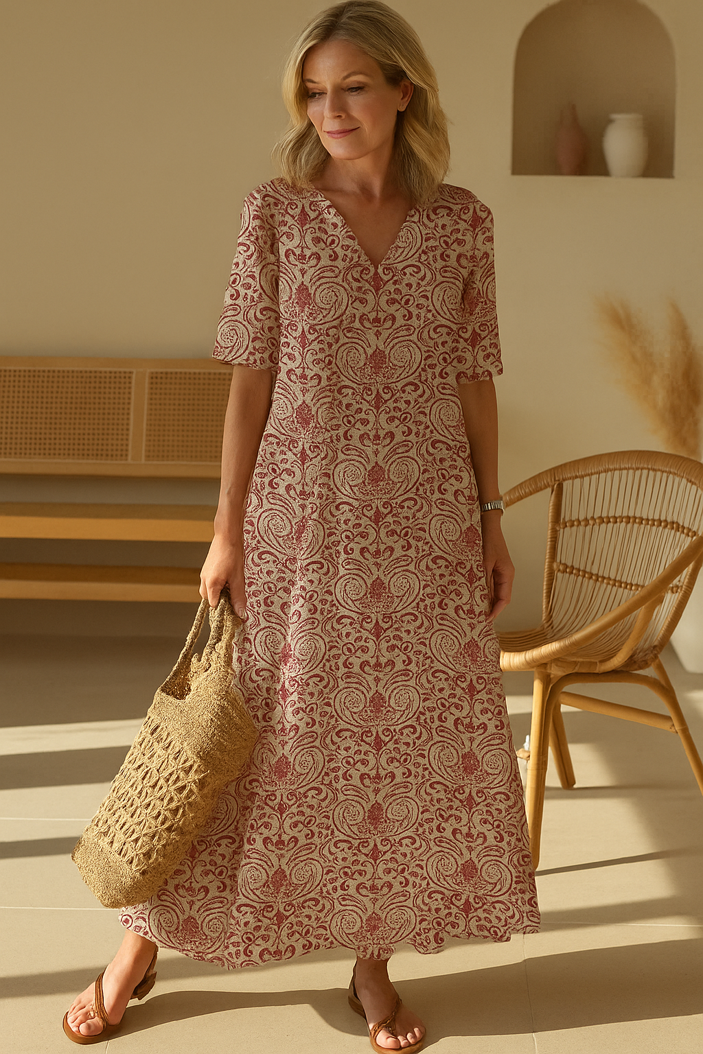 Zara | Chic Boho Midi Dress