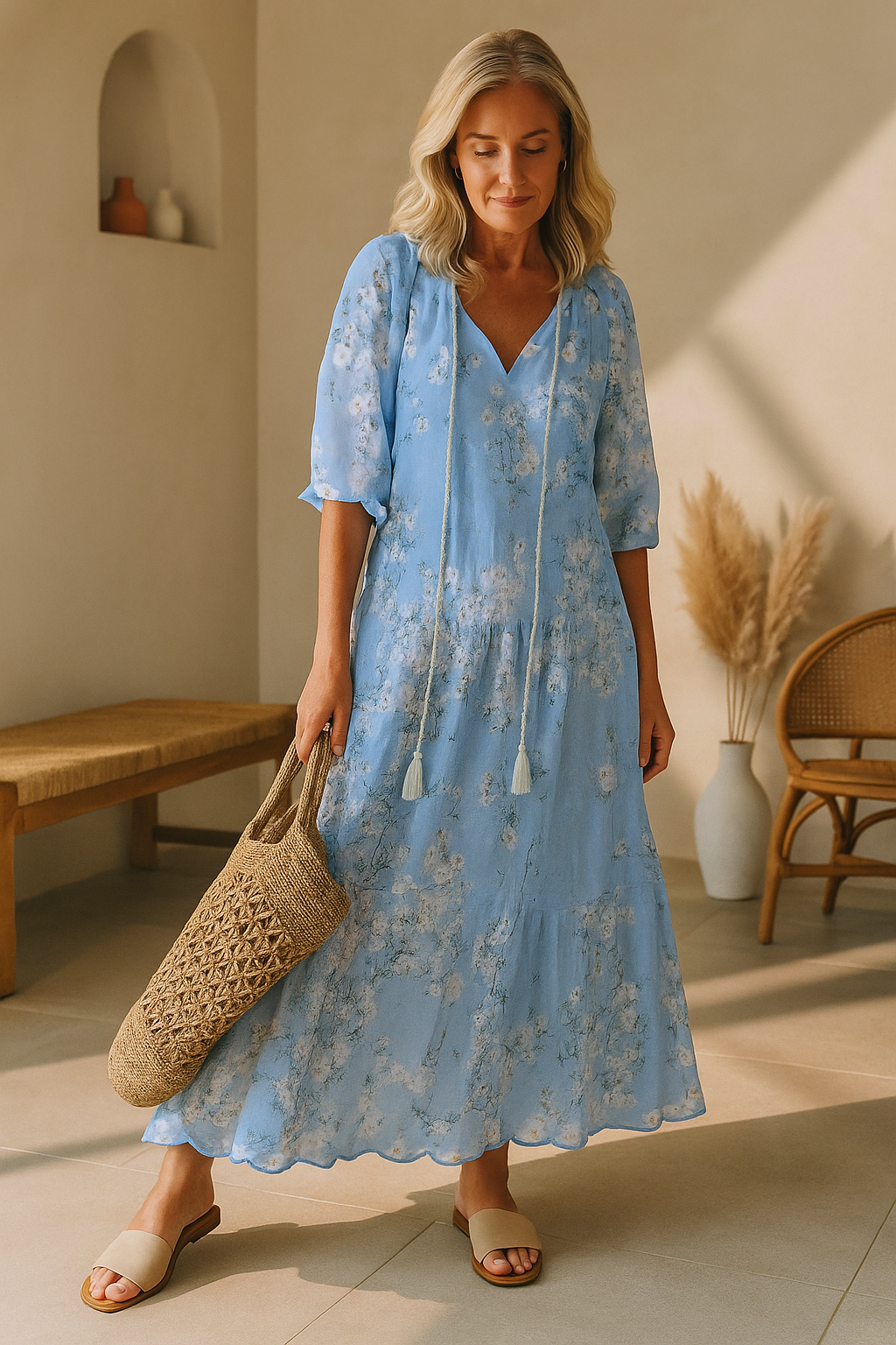 Zara | Chic Boho Midi Dress