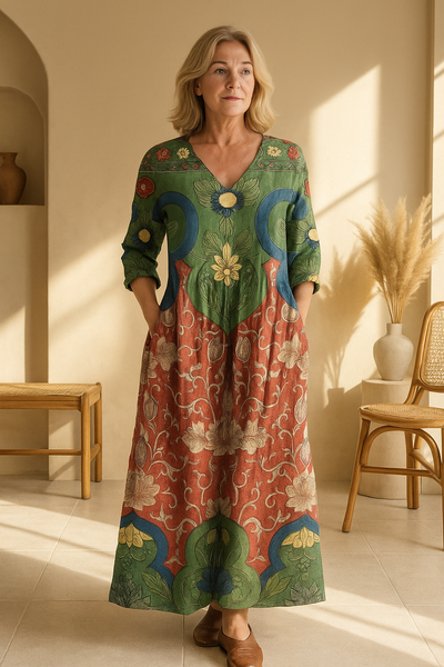 Celeste | Vintage Floral Maxi Dress