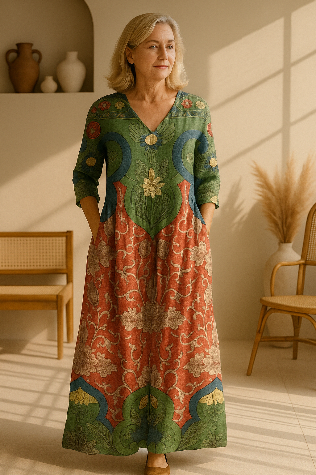 Celeste | Vintage Floral Maxi Dress