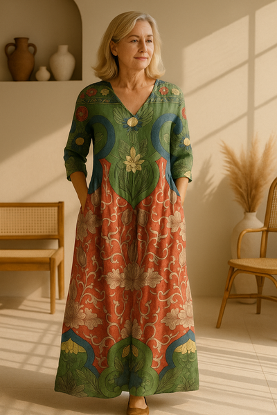 Celeste | Vintage Floral Maxi Dress