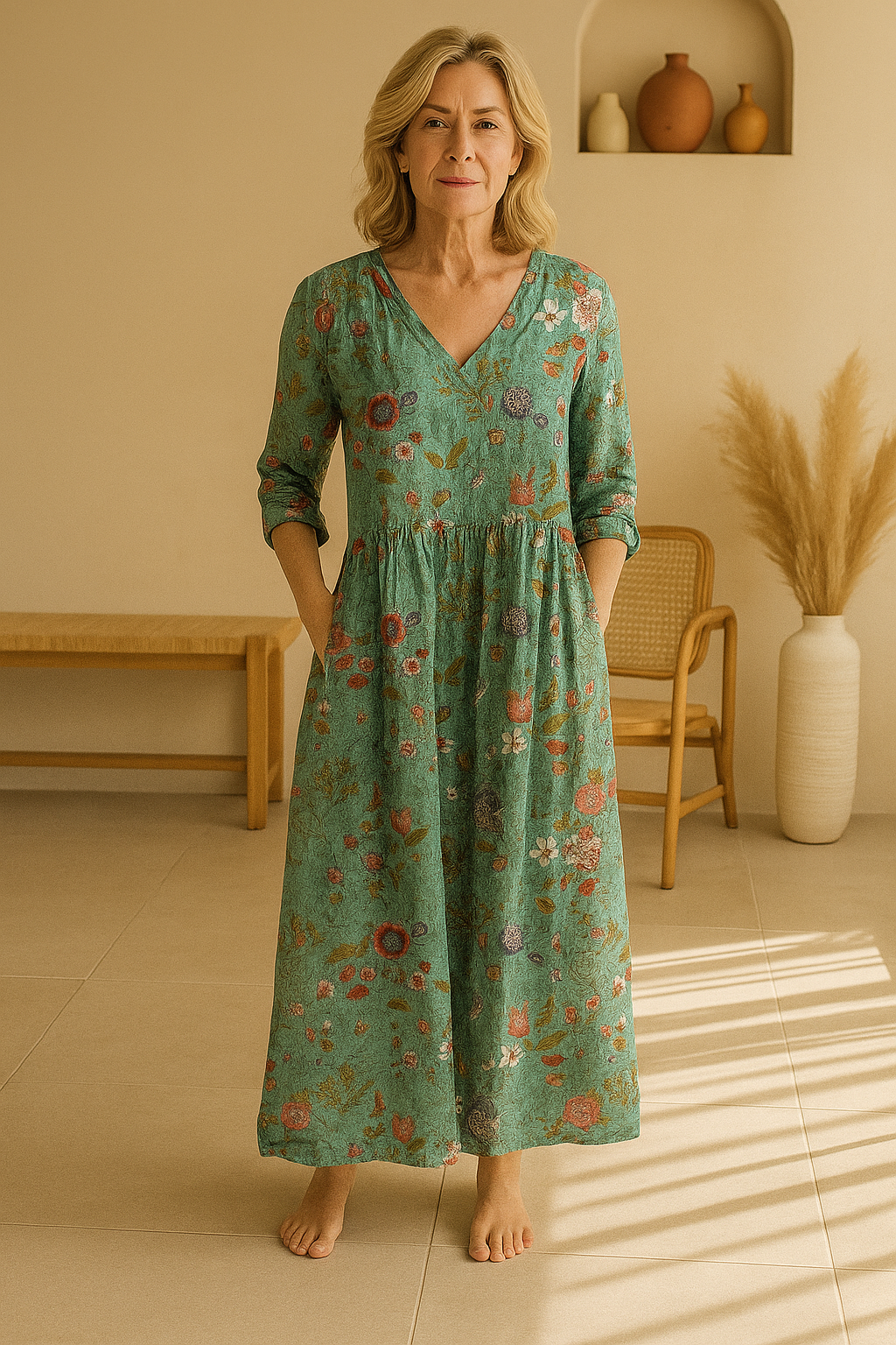 Celeste | Vintage Floral Maxi Dress