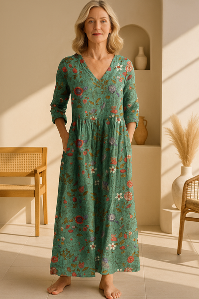 Celeste | Vintage Floral Maxi Dress