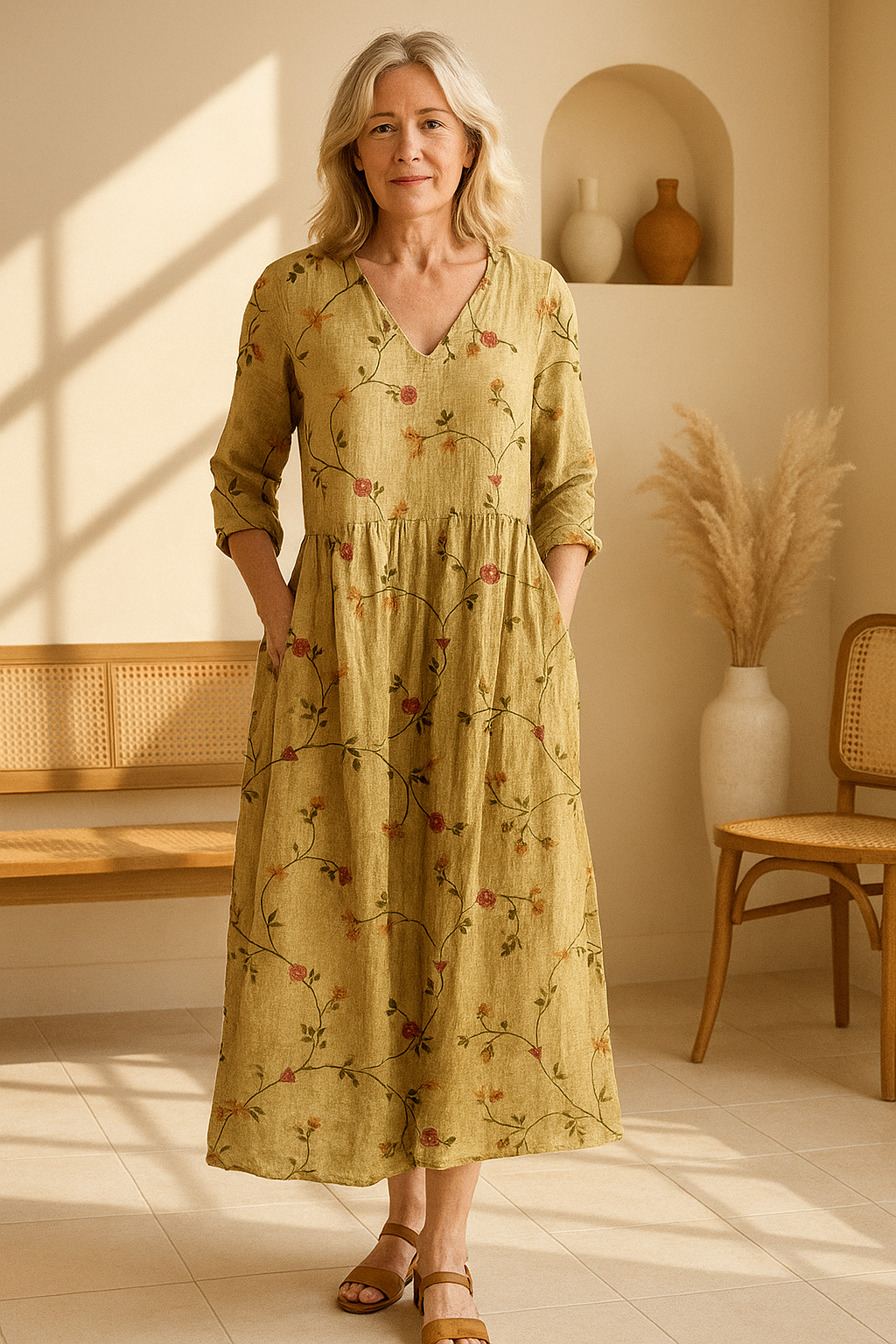 Celeste | Vintage Floral Maxi Dress
