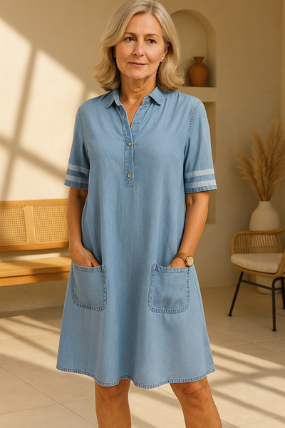 Cleo | Chic Denim Midi Dress