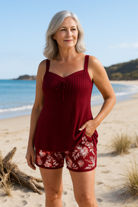 Adalyn | Floral Print Tankini Set