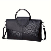 Cassandra | Handbag with Opulent Crocodile Pattern