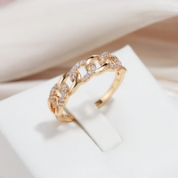 Elegant Ring with Gold Chain