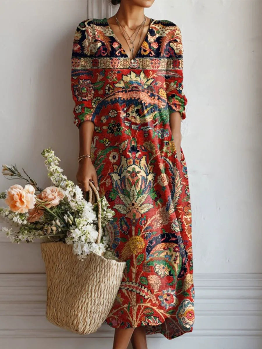 Luana | Vintage Art Print Tunic Dress